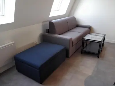 Coin salon dans l'établissement Apartment Moderne Duplexwohnung mit Durchgang in der Nähe von SPA by Interhome