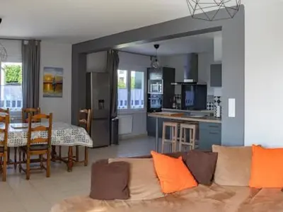 Cuisine ou kitchenette dans l'établissement Holiday Home Gite du col vert by Interhome