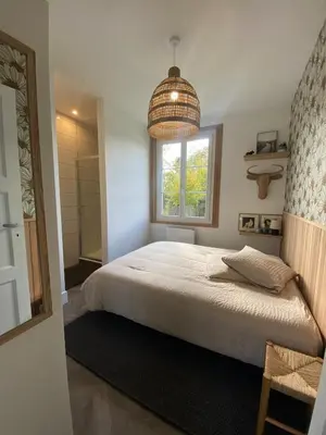 Un ou plusieurs lits dans un hébergement de l'établissement Cozy house for 6 people