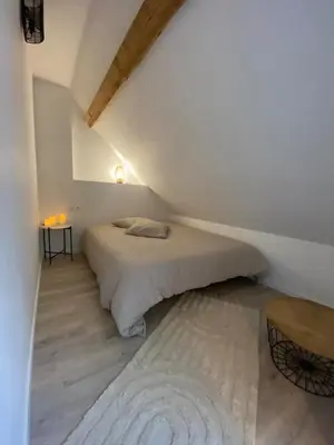 Un ou plusieurs lits dans un hébergement de l'établissement Cozy house for 6 people