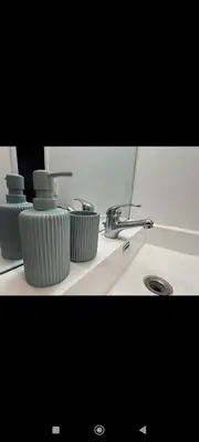 Salle de bains dans l'établissement Instant Cinéma-Détente et Romantisme
