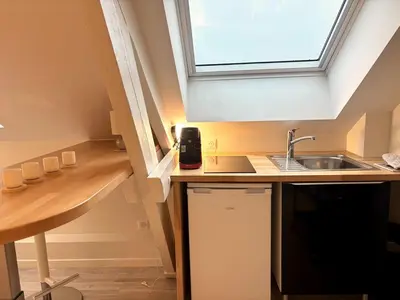Cuisine ou kitchenette dans l'établissement Smart Studio
