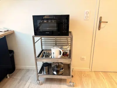 Cuisine ou kitchenette dans l'établissement Smart Studio