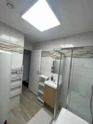 Salle de bains dans l'établissement F2 Spa & Cinema proche Disney