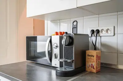 Cuisine ou kitchenette dans l'établissement Le Zola Rémois