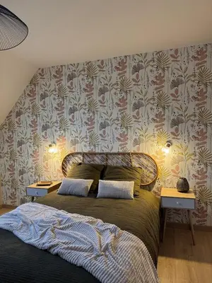 Un ou plusieurs lits dans un hébergement de l'établissement Appartement à Ohain