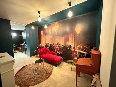 Coin salon dans l'établissement Gatsby appartement confortable jacuzzi & terrasse