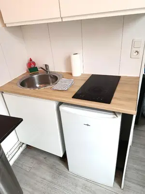 Cuisine ou kitchenette dans l'établissement Studio des Capucins 1