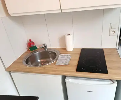 Cuisine ou kitchenette dans l'établissement Studio des Capucins 1