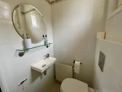 Salle de bains dans l'établissement Havre de paix à Pierrefonds