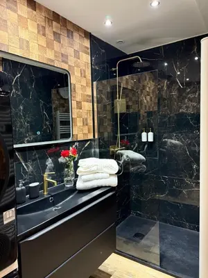 Salle de bains dans l'établissement L' échappée étoilée