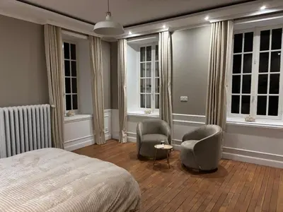 Un ou plusieurs lits dans un hébergement de l'établissement Chambre dans demeure de caractère