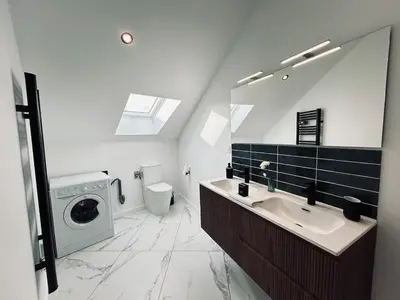 Salle de bains dans l'établissement 3 Vasnier confortable proche caves de champagne