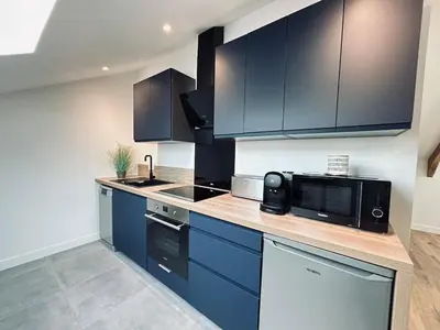 Cuisine ou kitchenette dans l'établissement 3 Vasnier confortable proche caves de champagne