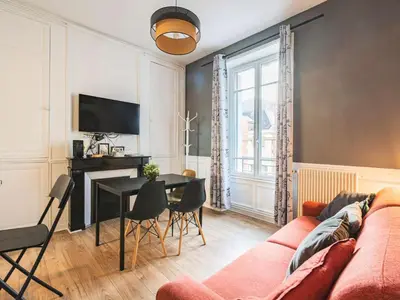 Télévision ou salle de divertissement dans l'établissement Appartement Lumière Hypercentre avec Wi-Fi à Reims - FR-1-870-14