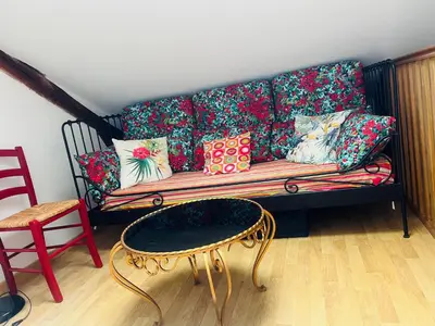 Coin salon dans l'établissement La maisonnette
