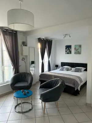 Un ou plusieurs lits dans un hébergement de l'établissement Le Clos Saint Martin