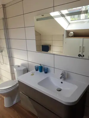 Salle de bains dans l'établissement B&B CHEZ FOUCHS - Chambre d'hôtes