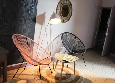 Coin salon dans l'établissement Rêve Champenois Chambres d'Hôtes