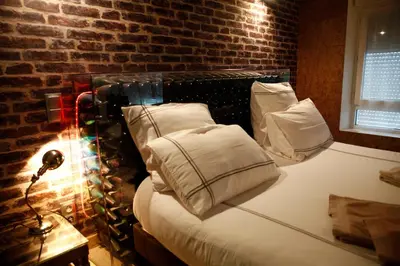 Un ou plusieurs lits dans un hébergement de l'établissement Chambre d'Hotes de la Loge
