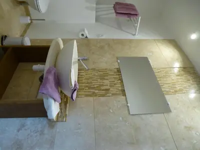 Salle de bains dans l'établissement Le Clos des Cordeliers
