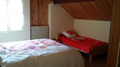 Un ou plusieurs lits dans un hébergement de l'établissement Gite Du Grand Morin