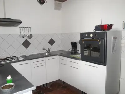 Cuisine ou kitchenette dans l'établissement Appartement des Vieilles Halles