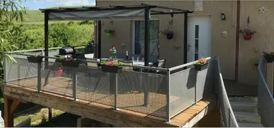 Balcon ou terrasse dans l'établissement Gite Du Clos Pommier