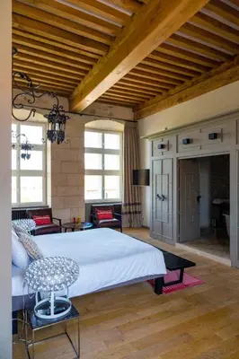 Coin salon dans l'établissement Ferme du Château