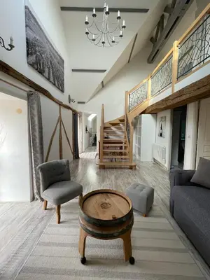Coin salon dans l'établissement Gîte La Nuit Étoilée chez Champagne Mathelin