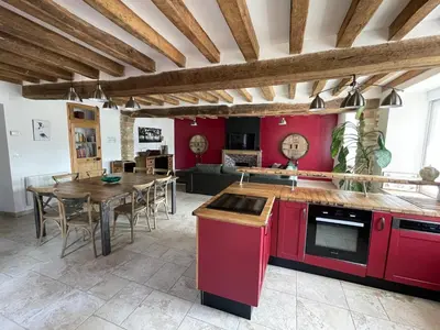 Cuisine ou kitchenette dans l'établissement Gîte La Nuit Étoilée chez Champagne Mathelin