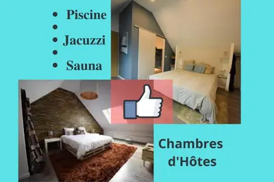 Un ou plusieurs lits dans un hébergement de l'établissement Chambres d'Hotes Lorengrain