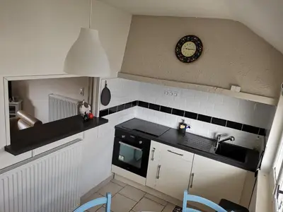 Cuisine ou kitchenette dans l'établissement Appartement Liartais - Accueil Chevaux - Horse Friendly