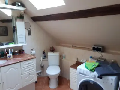 Salle de bains dans l'établissement La CRAPOUNETTE