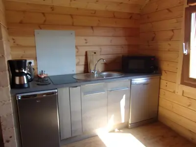 Cuisine ou kitchenette dans l'établissement Chez Catherine et fanfan