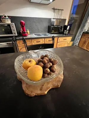 Cuisine ou kitchenette dans l'établissement Gite Au Grenier Cosy