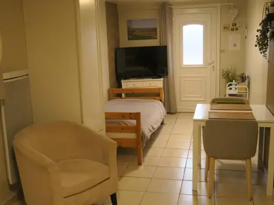 Coin salon dans l'établissement Les Collinades de Chalons