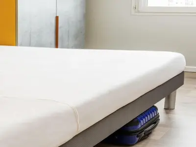 Un ou plusieurs lits dans un hébergement de l'établissement Ibis Budget Château-Thierry