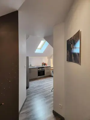 Cuisine ou kitchenette dans l'établissement Appartement calme Le clos de Renée