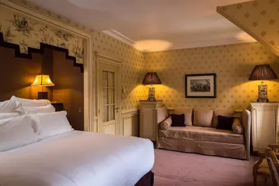 Un ou plusieurs lits dans un hébergement de l'établissement Château de Courcelles - Relais & Châteaux