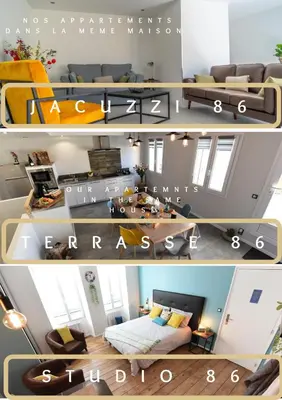 Cuisine ou kitchenette dans l'établissement Studio 86 - Climatisation & proche centre-ville- 2 personnes - BnB Epernay