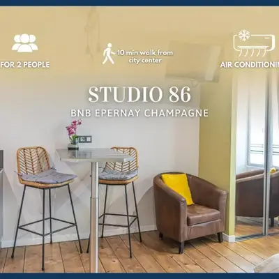 Studio 86 - Climatisation & proche centre-ville- 2 personnes - BnB Epernay