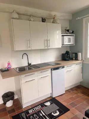 Cuisine ou kitchenette dans l'établissement Le Poule House