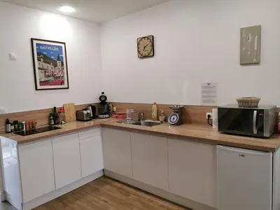 Cuisine ou kitchenette dans l'établissement Le Sarment - HAUTVILLERS