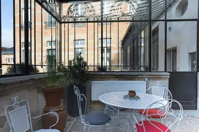 Balcon ou terrasse dans l'établissement Le Jardin d'Hiver