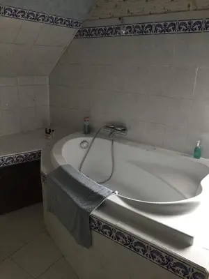 Salle de bains dans l'établissement Chez Fred et Cécile