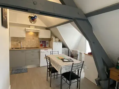 Cuisine ou kitchenette dans l'établissement Gites Plein Ciel
