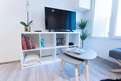 Télévision ou salle de divertissement dans l'établissement Appartement au pied de la cathédrale