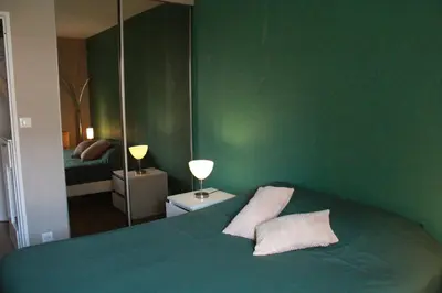 Un ou plusieurs lits dans un hébergement de l'établissement Appartement hyper centre ville Epernay - Champagne