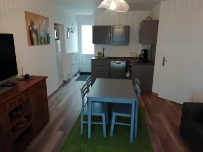 Cuisine ou kitchenette dans l'établissement Les Portes de Champagne